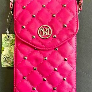 Badgley Mischka Hot Pink Phone Crossbody Bag Size Small